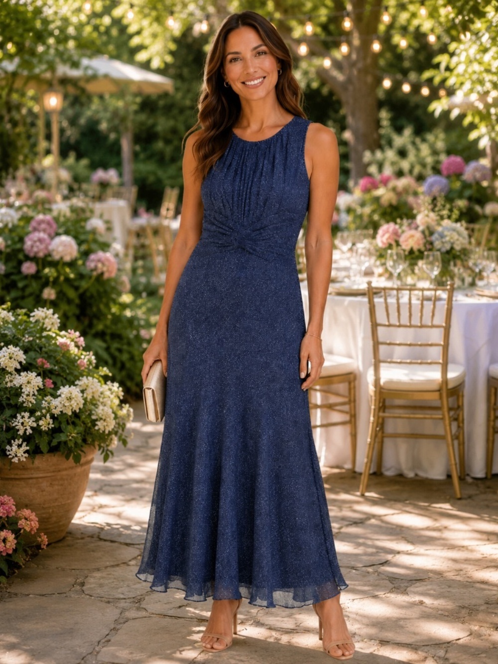 Talbots Silk Maxi Floral Dress